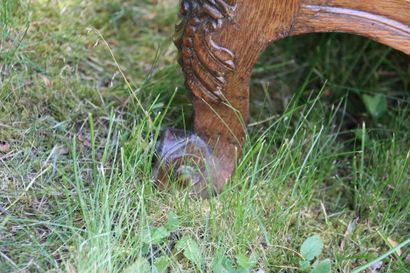 Buffet in molded and carved oak opening by...