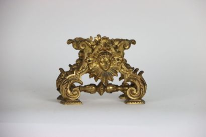 Élément décoratif en bronze ciselée et doré...