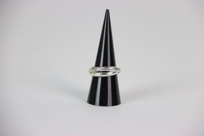 YVES SAINT LAURENT. Bague deux anneaux en...