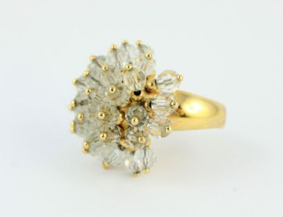 Ring in 14k yellow gold (585/1000) and gilded...