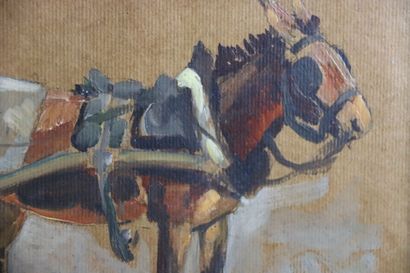 Jean Lucien GRAVES (XXe siècle), L'Âne, huile...