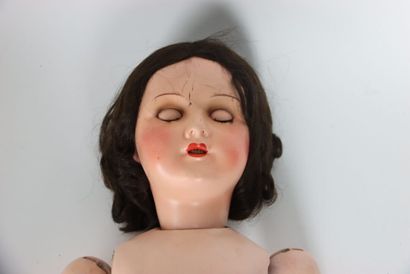 UNIS FRANCE. Poupée, tête en biscuit, bouche...