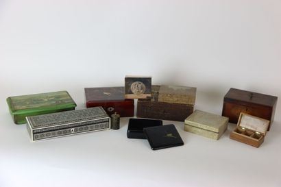 Meeting of boxes including a hard stone box,...