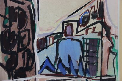 Alain ROLL (1897-1978) Composition, aquarelle...