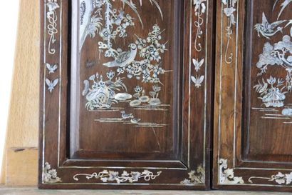 Vietnam early 20th century. Set of four decorative...