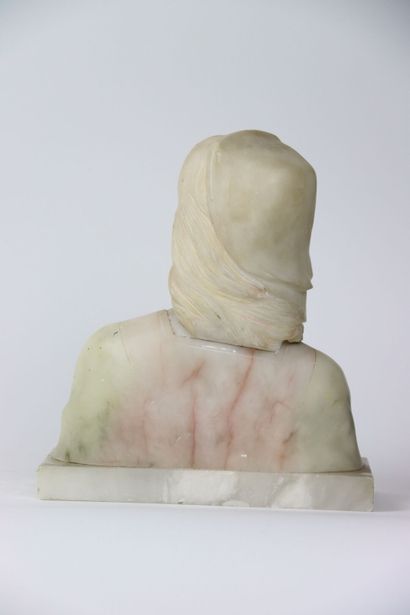 Bust of Joan of Arc in marble and alabaster,...