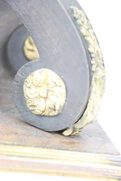 Blackened wood and gilded bronze wall bracket,...