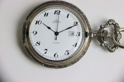 DECERNY
Montre gousset en métal,
Cadran blanc...
