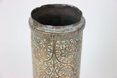 PERSIA, XIXth century. Pique-cierge in chased...