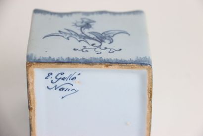 GALLÉ Émile and Saint Clément, Square earthenware...