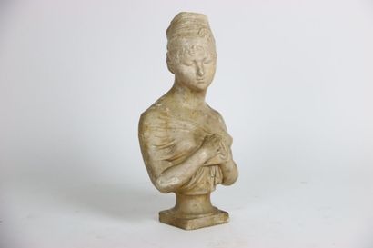 Bust of Juliette Récamier, wax sculpture...