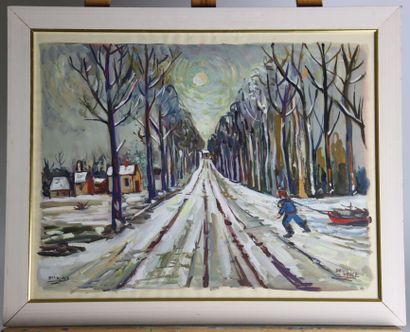 Jean DEL DEVEZ (1910-1983), Vue animée d'une...