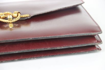 HERMES, sac modèle cordelière en cuir lisse...