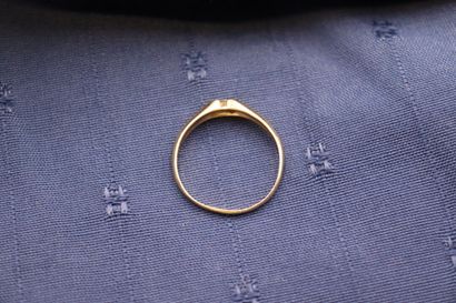 Ring yellow gold 750/°° English ring with...