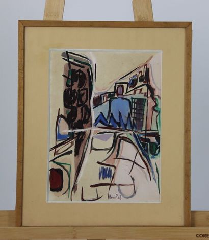Alain ROLL (1897-1978) Composition, aquarelle...