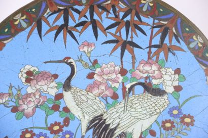 JAPAN, Dish in cloisonné enamels decorated...
