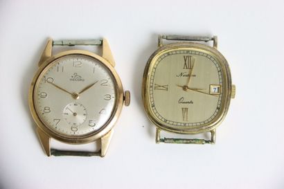 Réunion de huit montres bracelet et cadrans...