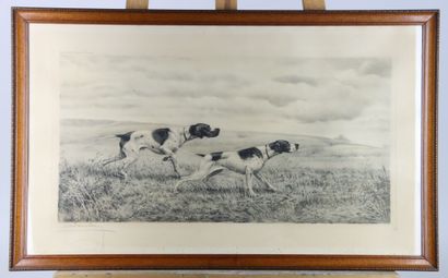 DANCHIN Léon (1887-1938), Deux pointers à...