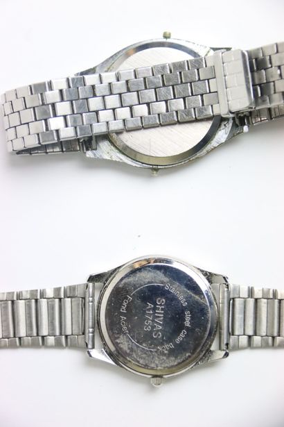 Réunion de huit montres bracelet et cadrans...