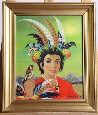 RILLARD Abel Charles. (1912-2003). Femme...