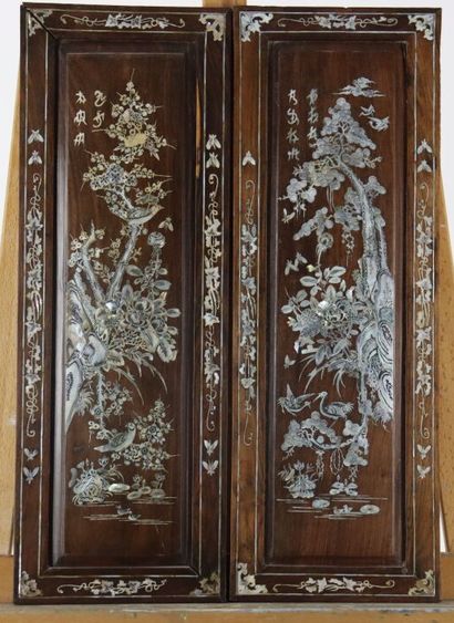 Vietnam early 20th century. Set of four decorative...