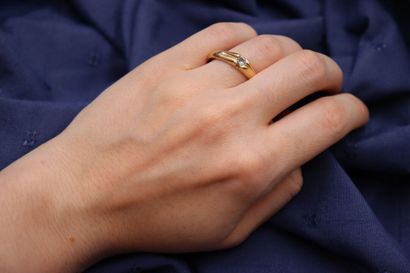Ring yellow gold 750/°° English ring with...