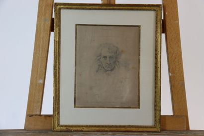 Réunion de dessins comprenant :
- Homme pensif,...