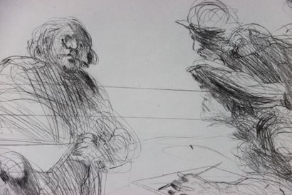 Claude WEISBUCH (1927-2014). La leçon. Lithographie...