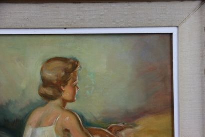 ANDRE ADVIER (XXe siècle), Ballerine assise,...