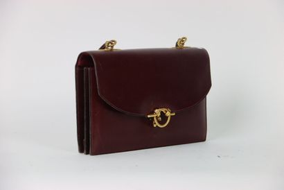 HERMES, sac modèle cordelière en cuir lisse...