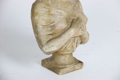 Bust of Juliette Récamier, wax sculpture...