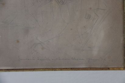 Réunion de dessins comprenant :
- Homme pensif,...