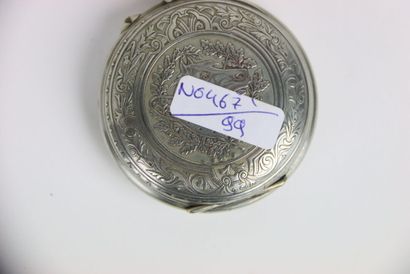 Pocket watch in silver plated metal. Arabic...