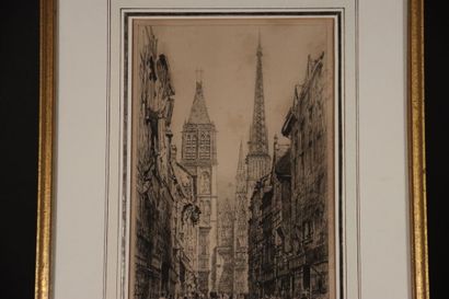 École du XIXe siècle, Rue de la grosse Horloge...