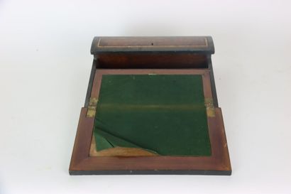Lady's travel writing case in cedar and mahogany...