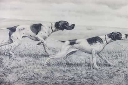 DANCHIN Léon (1887-1938), Deux pointers à...