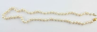 Necklace decorated with cultured pearl, the...
