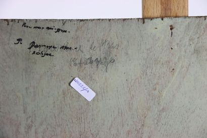 École du XXe siècle, Paysage lacustre, huile...