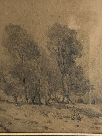 Jules MICHELIN (?), Paysage animé d'un personnage...