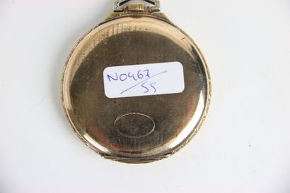 Gold plated metal pocket watch with breguet...
