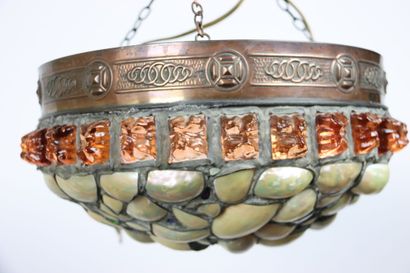 Suspension en verre américain avec incrustation...