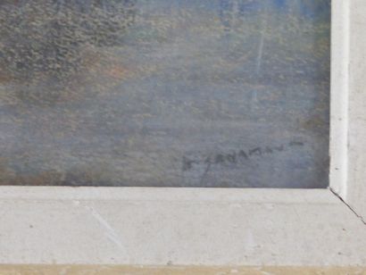 Réunion de deux tableaux comprenant : 
-Eugène...