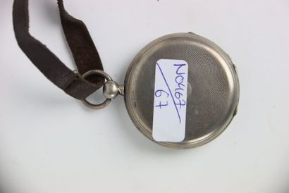 Silver pocket watch. Arabic numerals. Gross...