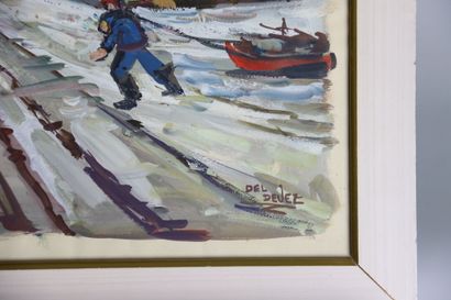 Jean DEL DEVEZ (1910-1983), Vue animée d'une...
