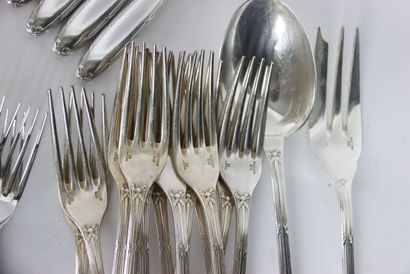 CHRISTOFLE, Ménagère comprenant douze fourchettes,...