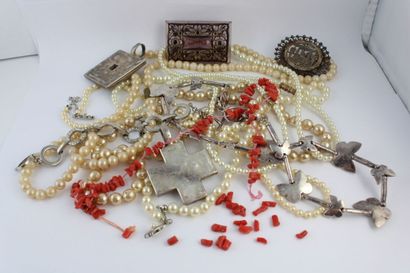 Batch fancy jewelry gold and silver plated...