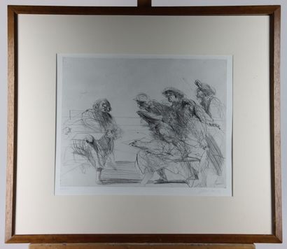 Claude WEISBUCH (1927-2014). La leçon. Lithographie...