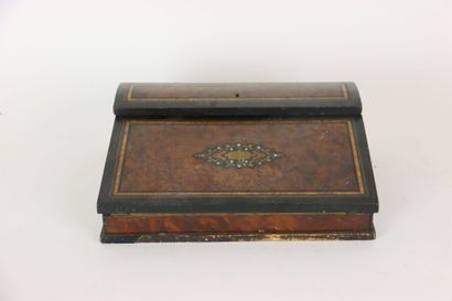 Lady's travel writing case in cedar and mahogany...