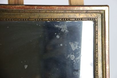 Carved gilded wood mirror. Dimensions : 44...