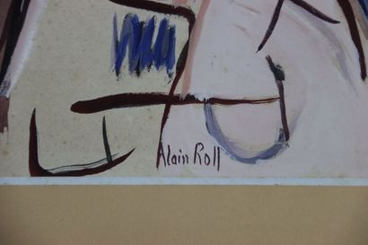 Alain ROLL (1897-1978) Composition, aquarelle...